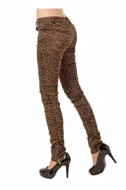 Queen Of Darkness Leopard Jeans With Side Zipper -Voodoo Vixen shop leopard jeans with side zipper queen of darkness 7 300x