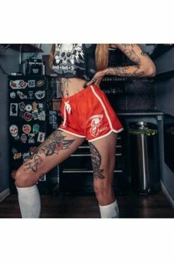 Toxico Life & Death Retro Shorts -Voodoo Vixen shop life death retro shorts toxico 3 300x