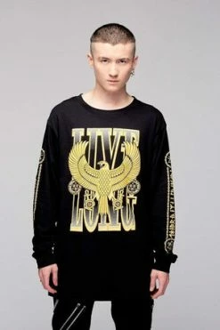 Long Clothing Live Long Eagle Unisex Long Sleeve T-Shirt -Voodoo Vixen shop live long eagle unisex long sleeve t shirt long clothing 10 300x