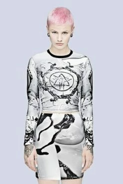 Long Clothing Long X Pussykrew Long Sleeve Crop Top