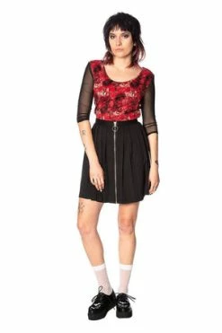 Banned Mad Dame Mesh Top -Voodoo Vixen shop mad dame mesh top banned 3 300x