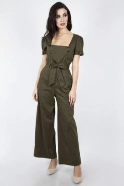 Voodoo Vixen Martha Wide Leg 40s Jumpsuit