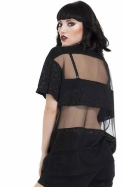 Jawbreaker Mini Skulls Oversized Top -Voodoo Vixen shop mini skulls oversized top jawbreaker 5 300x