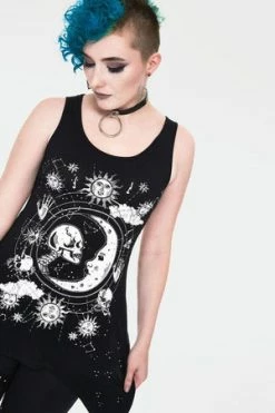 Jawbreaker Moonstone Longline Sleeveless Top With Back Mesh -Voodoo Vixen shop moonstone longline sleevles top with back mesh tpa 2518 03.1146 300x