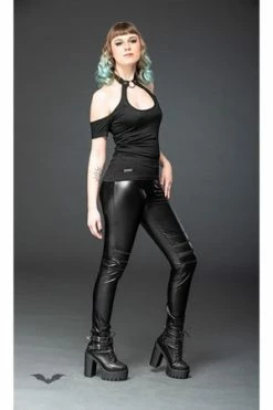 Queen Of Darkness Neckholder Top With Ring At Neck -Voodoo Vixen shop neckholder top with ring at neck queen of darkness 3 300x