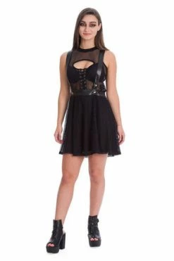 Banned Nightmare Net Tie Top -Voodoo Vixen shop nightmare net tie top banned 3 300x