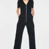 Jawbreaker No Heart Black Denim Jumpsuit