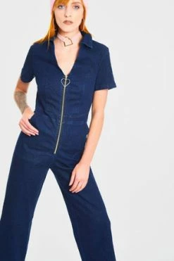 Jawbreaker No Heart Denim Jumpsuit -Voodoo Vixen shop no heart denim jumpsuit jawbreaker 4 300x