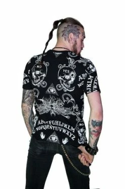 Dr Faust Ouija Board All Over Print Nu Goth Black T-Shirt - Mack -Voodoo Vixen shop ouija board all over print nu goth black t shirt mack dr faust 3 300x