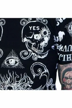 Dr Faust Ouija Board All Over Print Nu Goth Black T-Shirt - Mack -Voodoo Vixen shop ouija board all over print nu goth black t shirt mack dr faust 4 300x