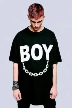Long Clothing Oversize Boy Chain T-Shirt - Unisex -Voodoo Vixen shop oversize boy chain t shirt unisex long clothing 8 300x