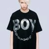 Long Clothing Oversize Boy Chain T-Shirt - Unisex
