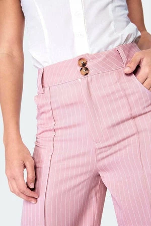 Voodoo Vixen Pinstripe Turn Up Trousers 5 Voodoo Vixen Pinstripe Turn Up Trousers - Image 5