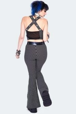 Voodoo Vixen shop -Voodoo Vixen shop pintstripe flared jersey trouser tra 4860 05.1450 300x