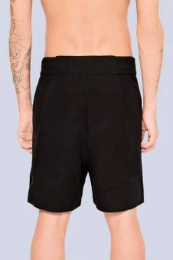 Long Clothing Plain Black Shorts - Unisex -Voodoo Vixen shop plain black shorts unisex long clothing 5 300x