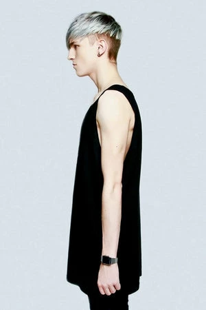 Long Clothing Plain Black Vest - Unisex 2 Long Clothing Plain Black Vest - Unisex - Image 2