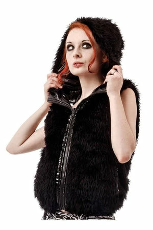 Queen Of Darkness Reversible Hooded Vest 2 Queen Of Darkness Reversible Hooded Vest - Image 2