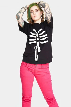 Jawbreaker Ribbon Ribcage Longline Tee 3 Jawbreaker Ribbon Ribcage Longline Tee - Image 3