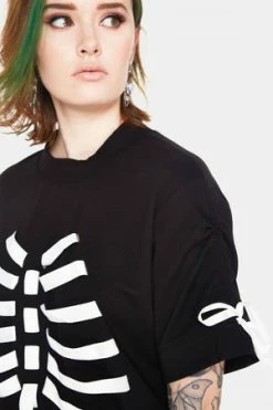Jawbreaker Ribbon Ribcage Longline Tee 11 Jawbreaker Ribbon Ribcage Longline Tee -Voodoo Vixen shop ribbon ribcage longline tee jawbreaker 4 300x