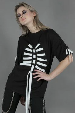 Jawbreaker Ribbon Ribcage Longline Tee 13 Jawbreaker Ribbon Ribcage Longline Tee -Voodoo Vixen shop ribbon ribcage longline tee jawbreaker 6 300x