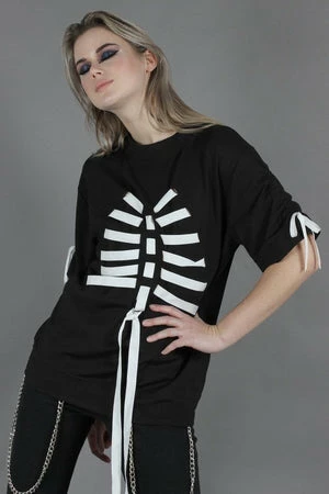 Jawbreaker Ribbon Ribcage Longline Tee 6 Jawbreaker Ribbon Ribcage Longline Tee - Image 6