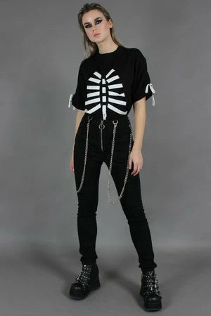 Jawbreaker Ribbon Ribcage Longline Tee 8 Jawbreaker Ribbon Ribcage Longline Tee - Image 8