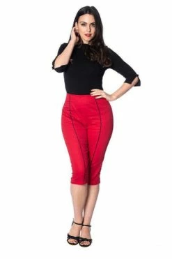 Banned Rockin Red Capris -Voodoo Vixen shop rockin red capris banned 3 300x