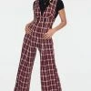 Voodoo Vixen Rommana V-neck Wide Leg Jumpsuit