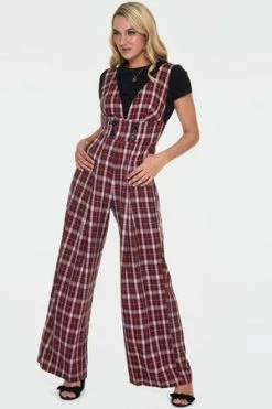 Voodoo Vixen Rommana V-neck Wide Leg Jumpsuit