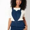 Voodoo Vixen Rosie Removeable Heart Playsuit