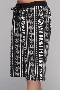 Long Clothing Rune Repeat Shorts - Unisex -Voodoo Vixen shop rune repeat shorts unisex long clothing 3 300x