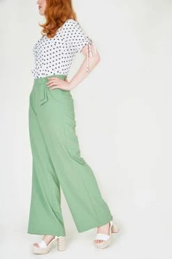 Voodoo Vixen Sadie Pastel Green Trousers -Voodoo Vixen shop sadie pastel green trousers voodoo vixen 3 300x