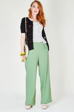 Voodoo Vixen Sadie Pastel Green Trousers -Voodoo Vixen shop sadie pastel green trousers voodoo vixen 4 300x