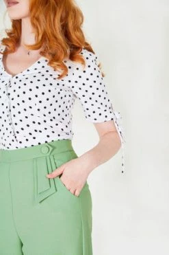 Voodoo Vixen Sadie Pastel Green Trousers -Voodoo Vixen shop sadie pastel green trousers voodoo vixen 5 300x