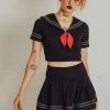 Jawbreaker Sailor Goth Crop Top