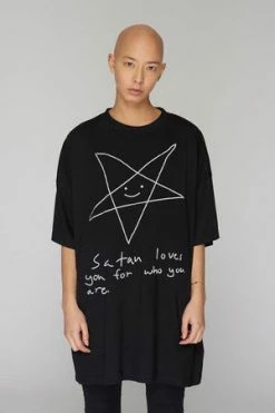 Long Clothing Satan Loves You Oversize T-Shirt - Unisex