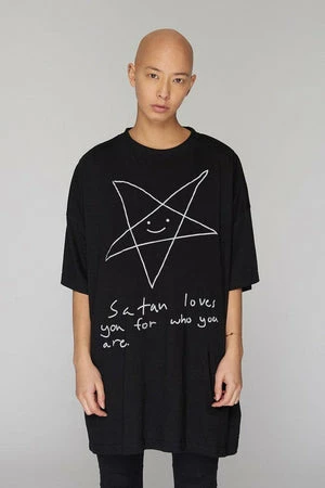 Long Clothing Satan Loves You Oversize T-Shirt - Unisex 1 Long Clothing Satan Loves You Oversize T-Shirt - Unisex