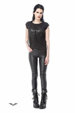 Queen Of Darkness Shirt With Print Transparent Wings On The Back -Voodoo Vixen shop shirt with print transparent wings on the back queen of darkness 4 300x
