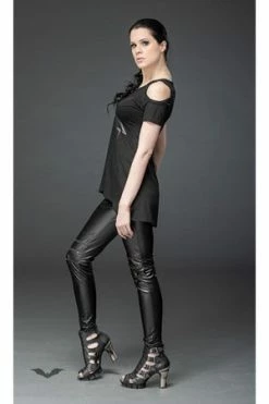 Queen Of Darkness Shoulder-Free Top With Pentagram Print -Voodoo Vixen shop shoulder free top with pentagram print queen of darkness 4 300x