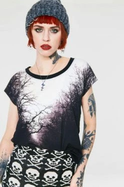 Jawbreaker Spooky Woods Baggy Top -Voodoo Vixen shop spooky woods baggy top jawbreaker 3 300x