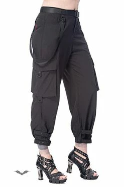 Queen Of Darkness Stylish 7/8 Pants With Decorative Ribbon -Voodoo Vixen shop stylish 78 pants with decorative ribbon queen of darkness 5 300x