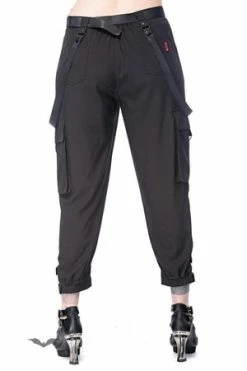 Queen Of Darkness Stylish 7/8 Pants With Decorative Ribbon -Voodoo Vixen shop stylish 78 pants with decorative ribbon queen of darkness 7 300x