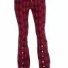 Banned Tartan Night Flare Trousers