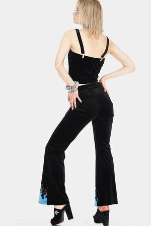 Jawbreaker Too Hot To Handle Flame Flared Trousers 2 Jawbreaker Too Hot To Handle Flame Flared Trousers - Image 2