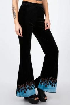 Jawbreaker Too Hot To Handle Flame Flared Trousers 12 Jawbreaker Too Hot To Handle Flame Flared Trousers -Voodoo Vixen shop too hot to handle flame flared trousers jawbreaker 6 300x