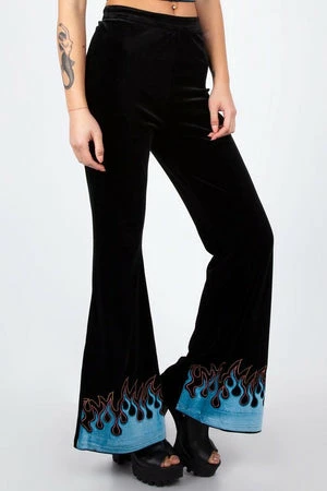 Jawbreaker Too Hot To Handle Flame Flared Trousers 6 Jawbreaker Too Hot To Handle Flame Flared Trousers - Image 6