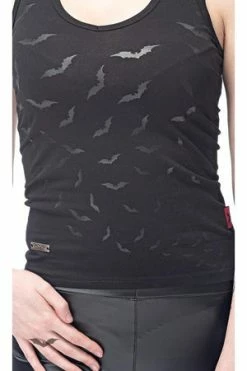 Queen Of Darkness Top Printed With Bats On The Front -Voodoo Vixen shop top printed with bats on the front queen of darkness 4 300x