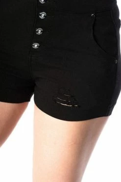 Banned Trashed & Ragged Shorts -Voodoo Vixen shop trashed ragged shorts banned 4 300x