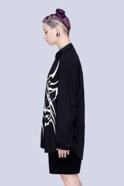Long Clothing Tribal Black Shirt - Unisex -Voodoo Vixen shop tribal black shirt unisex long clothing 3 300x
