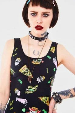 Jawbreaker Twisted Fast Food Tie Up Back Top -Voodoo Vixen shop twisted fast food tie up back top jawbreaker 4 300x